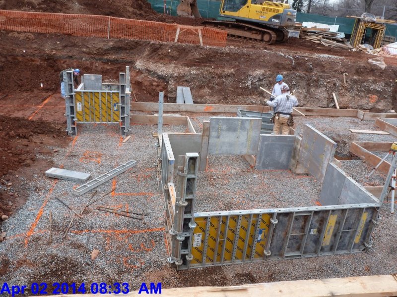 Setting the footing forms at Elev. 7-Stair -4,5 Facing North (800x600)